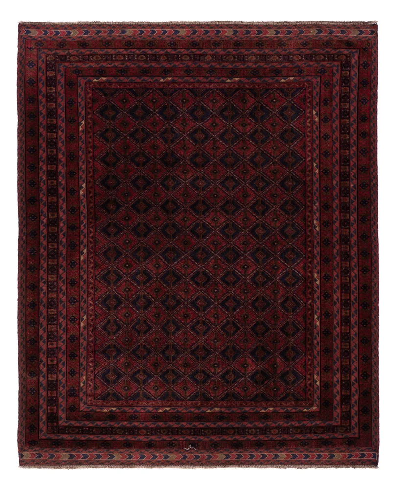 Kelimteppe - Orientalsk - 198 x 162 cm - mørk rød