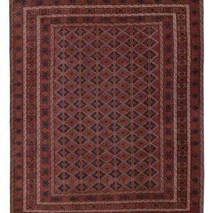 Kelimteppe - Orientalsk - 198 x 162 cm - mørk rød