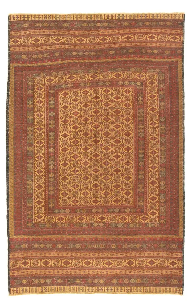 Kelimteppe - Orientalsk - 199 x 130 cm - flerfarget
