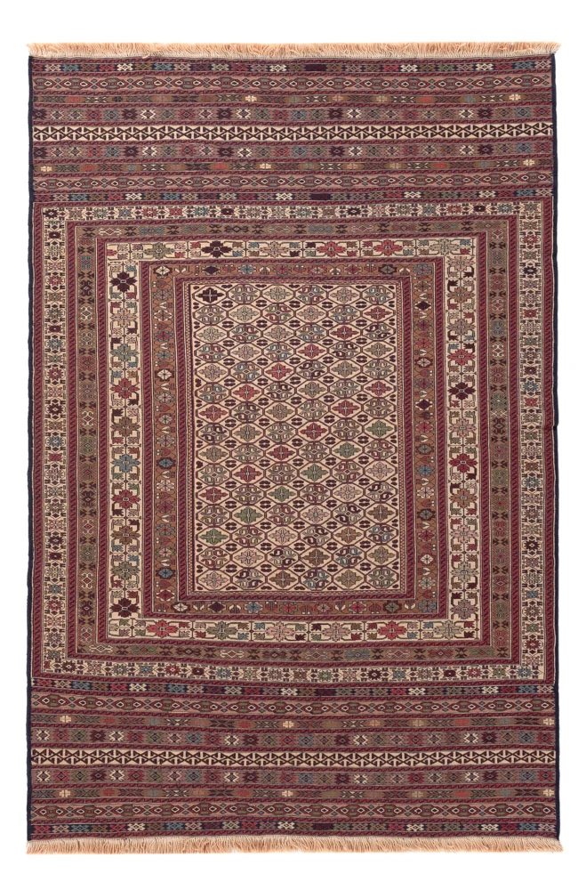 Kelimteppe - Orientalsk - 200 x 135 cm - flerfarget