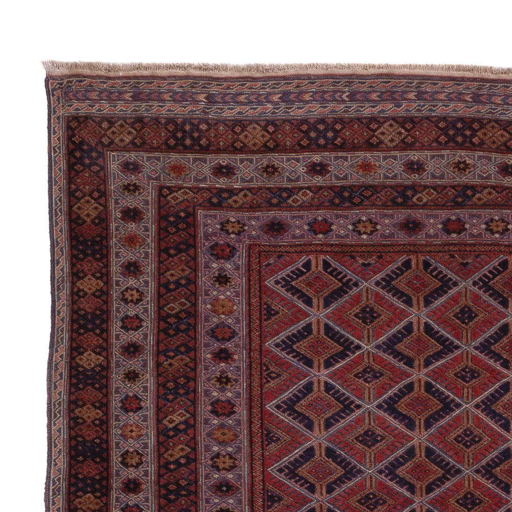 Kelimteppe - Orientalsk - 200 x 144 cm - mørk rød