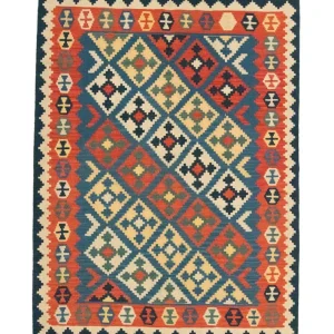 Kelimteppe - Orientalsk - 200 x 155 cm - blå