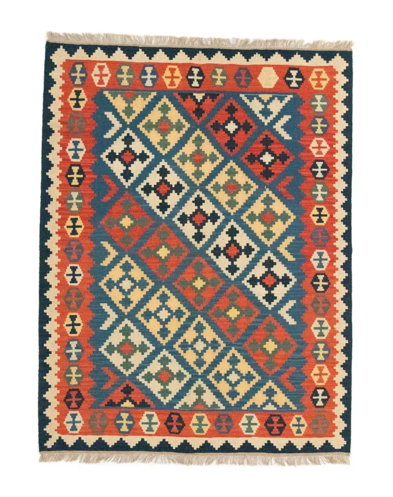 Kelimteppe - Orientalsk - 200 x 155 cm - blå