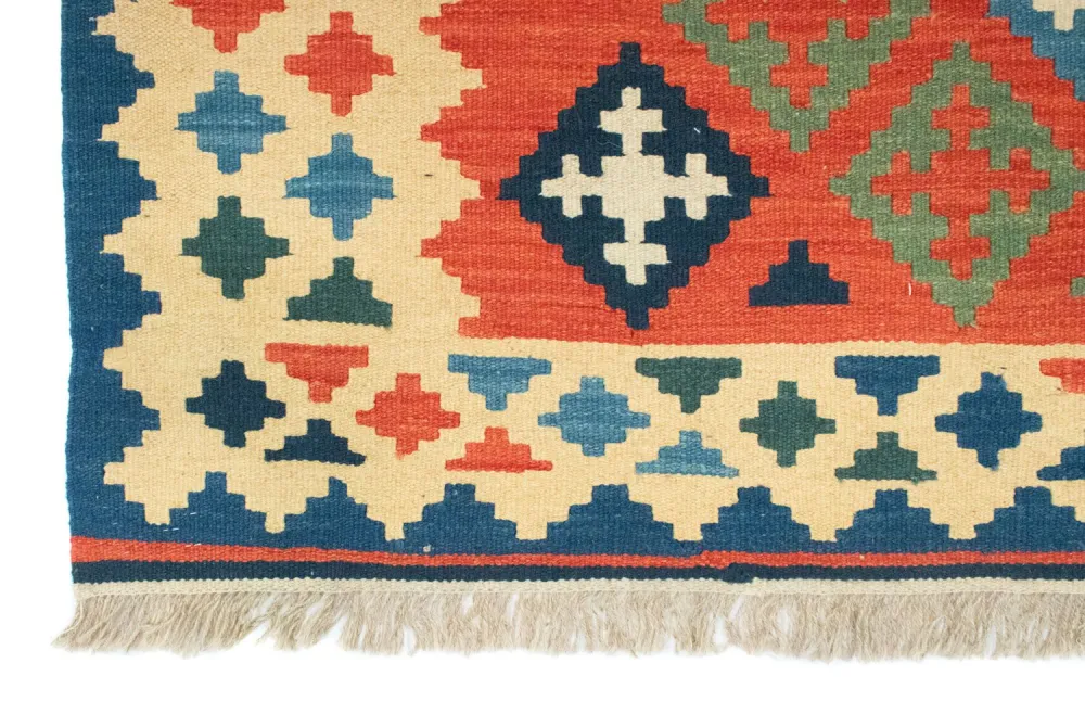 Kelimteppe - Orientalsk - 200 x 155 cm - oransje
