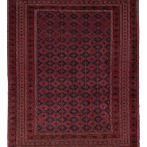 Kelimteppe - Orientalsk - 200 x 156 cm - mørk rød