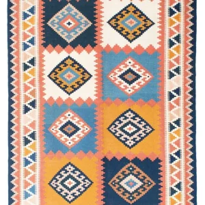 Kelimteppe - Orientalsk - 200 x 159 cm - blå