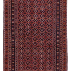 Kelimteppe - Orientalsk - 201 x 141 cm - mørk rød