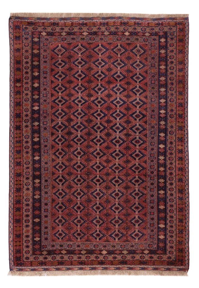Kelimteppe - Orientalsk - 201 x 141 cm - mørk rød