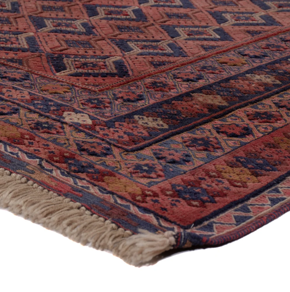 Kelimteppe - Orientalsk - 201 x 141 cm - mørk rød