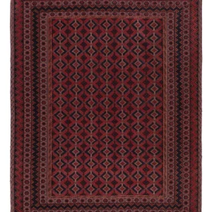Kelimteppe - Orientalsk - 201 x 161 cm - mørk rød