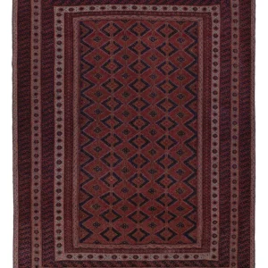 Kelimteppe - Orientalsk - 202 x 152 cm - mørk rød