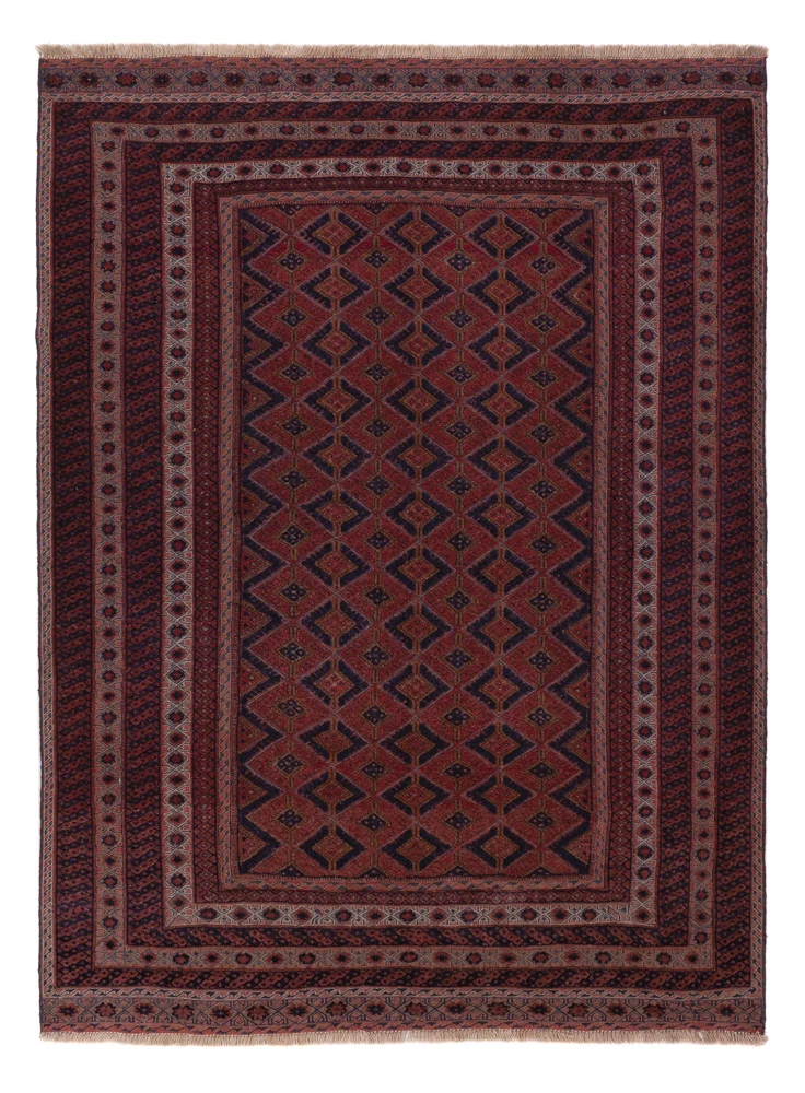 Kelimteppe - Orientalsk - 202 x 152 cm - mørk rød