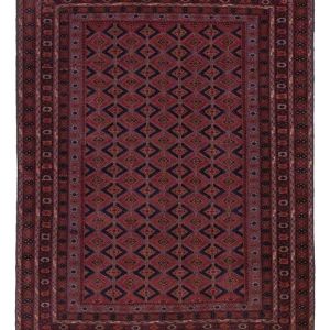 Kelimteppe - Orientalsk - 202 x 155 cm - mørk rød