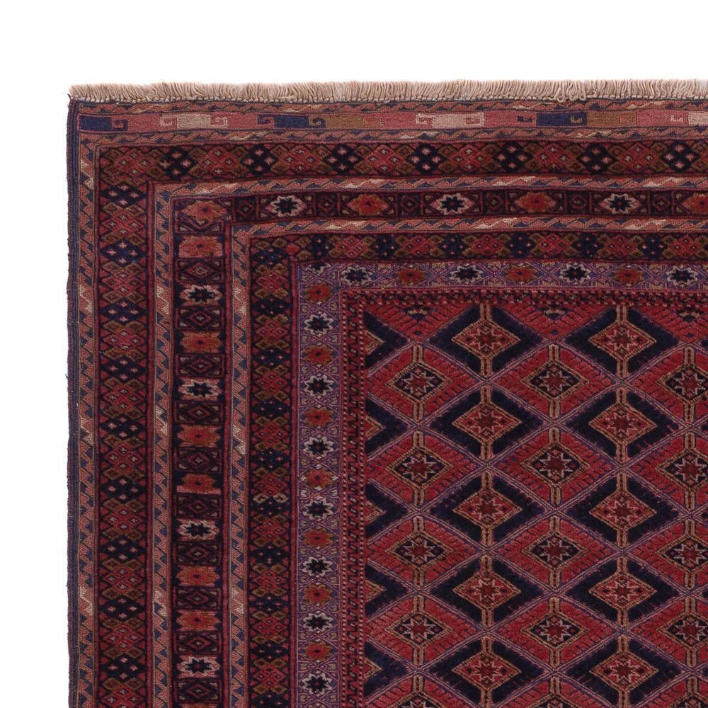 Kelimteppe - Orientalsk - 202 x 155 cm - mørk rød