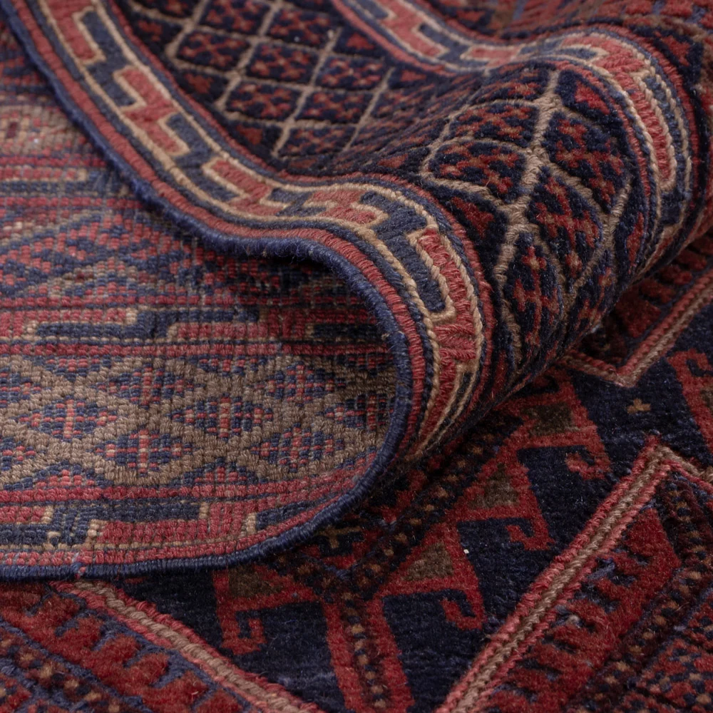Kelimteppe - Orientalsk - 203 x 140 cm - mørk rød