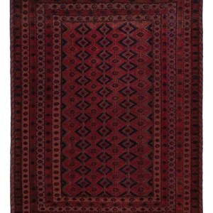 Kelimteppe - Orientalsk - 203 x 155 cm - mørk rød