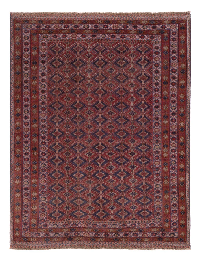 Kelimteppe - Orientalsk - 203 x 157 cm - mørk rød