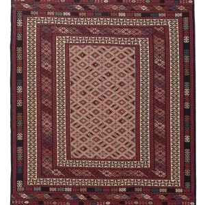 Kelimteppe - Orientalsk - 204 x 130 cm - flerfarget