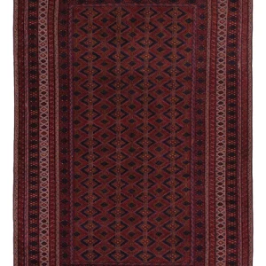 Kelimteppe - Orientalsk - 204 x 150 cm - mørk rød