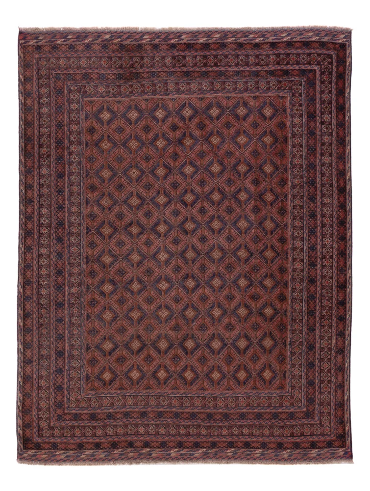 Kelimteppe - Orientalsk - 204 x 152 cm - mørk rød