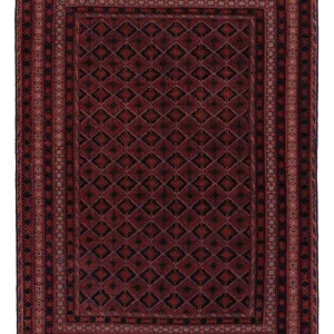 Kelimteppe - Orientalsk - 204 x 153 cm - mørk rød