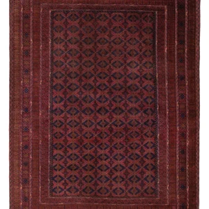 Kelimteppe - Orientalsk - 205 x 155 cm - mørk rød