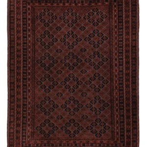 Kelimteppe - Orientalsk - 205 x 159 cm - mørk rød