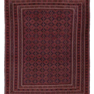 Kelimteppe - Orientalsk - 205 x 163 cm - mørk rød