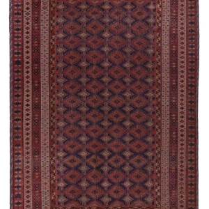 Kelimteppe - Orientalsk - 206 x 145 cm - mørk rød