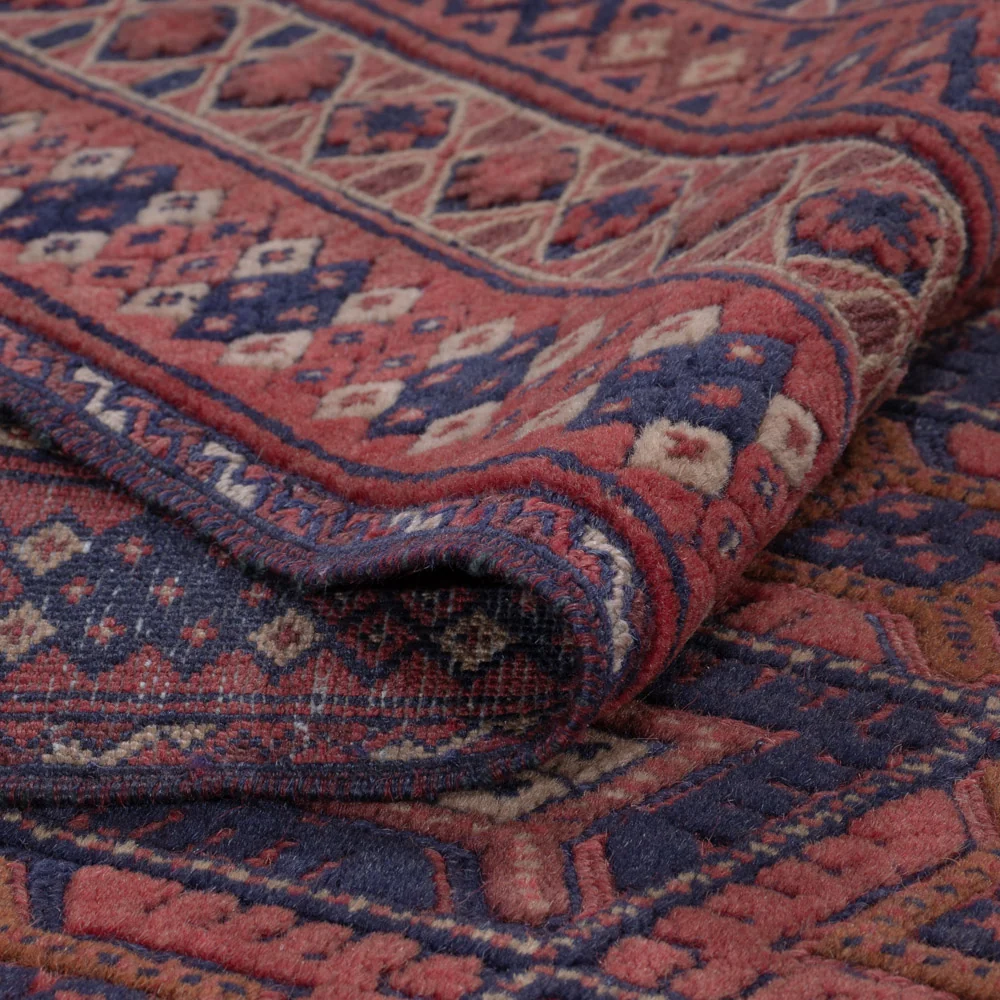 Kelimteppe - Orientalsk - 206 x 145 cm - mørk rød