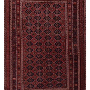 Kelimteppe - Orientalsk - 206 x 156 cm - mørk rød