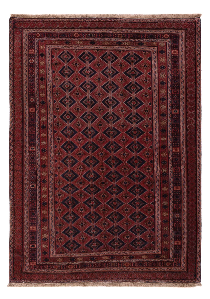 Kelimteppe - Orientalsk - 206 x 156 cm - mørk rød