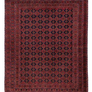 Kelimteppe - Orientalsk - 206 x 160 cm - mørk rød