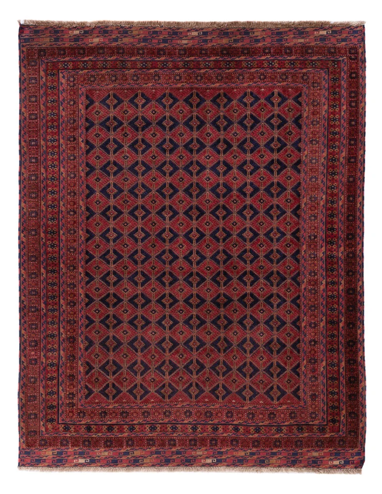 Kelimteppe - Orientalsk - 206 x 160 cm - mørk rød