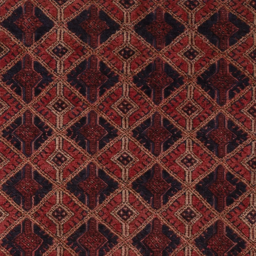 Kelimteppe - Orientalsk - 206 x 166 cm - mørk rød