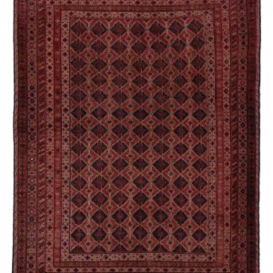 Kelimteppe - Orientalsk - 206 x 166 cm - mørk rød