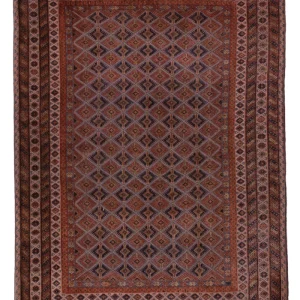 Kelimteppe - Orientalsk - 207 x 156 cm - mørk rød