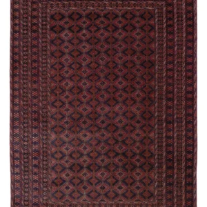 Kelimteppe - Orientalsk - 208 x 145 cm - mørk rød
