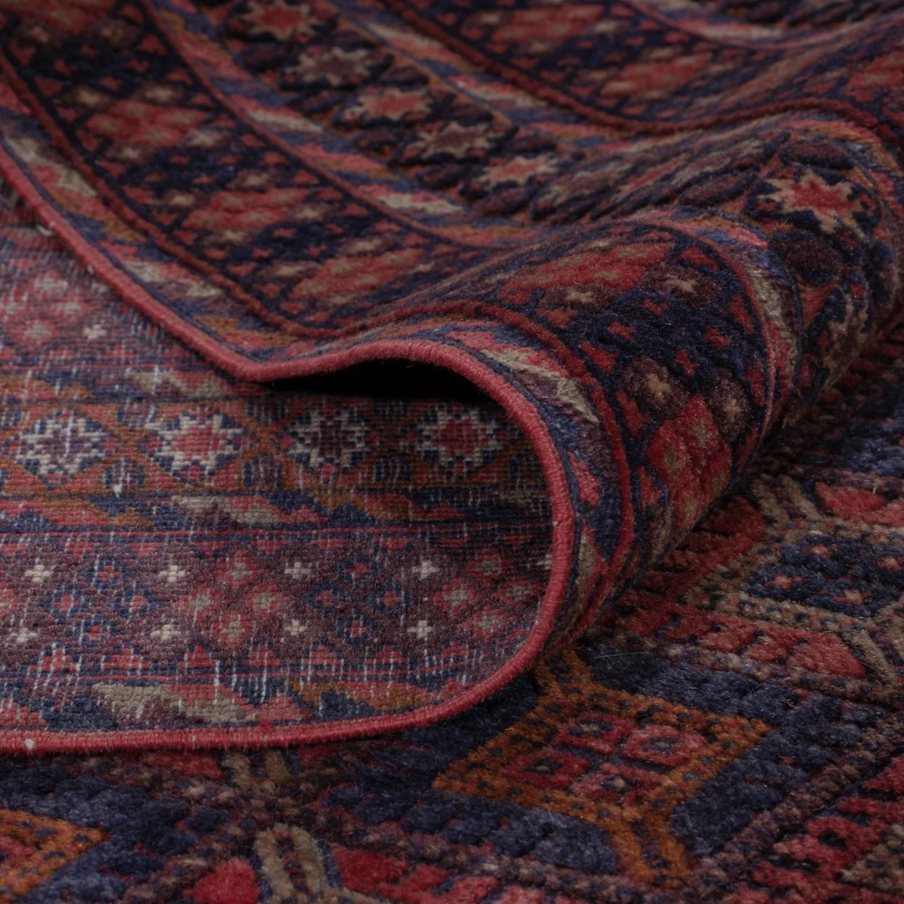 Kelimteppe - Orientalsk - 208 x 145 cm - mørk rød