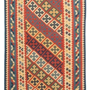 Kelimteppe - Orientalsk - 208 x 158 cm - flerfarget