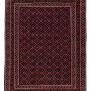 Kelimteppe - Orientalsk - 208 x 159 cm - mørk rød
