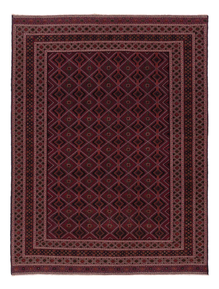Kelimteppe - Orientalsk - 208 x 159 cm - mørk rød