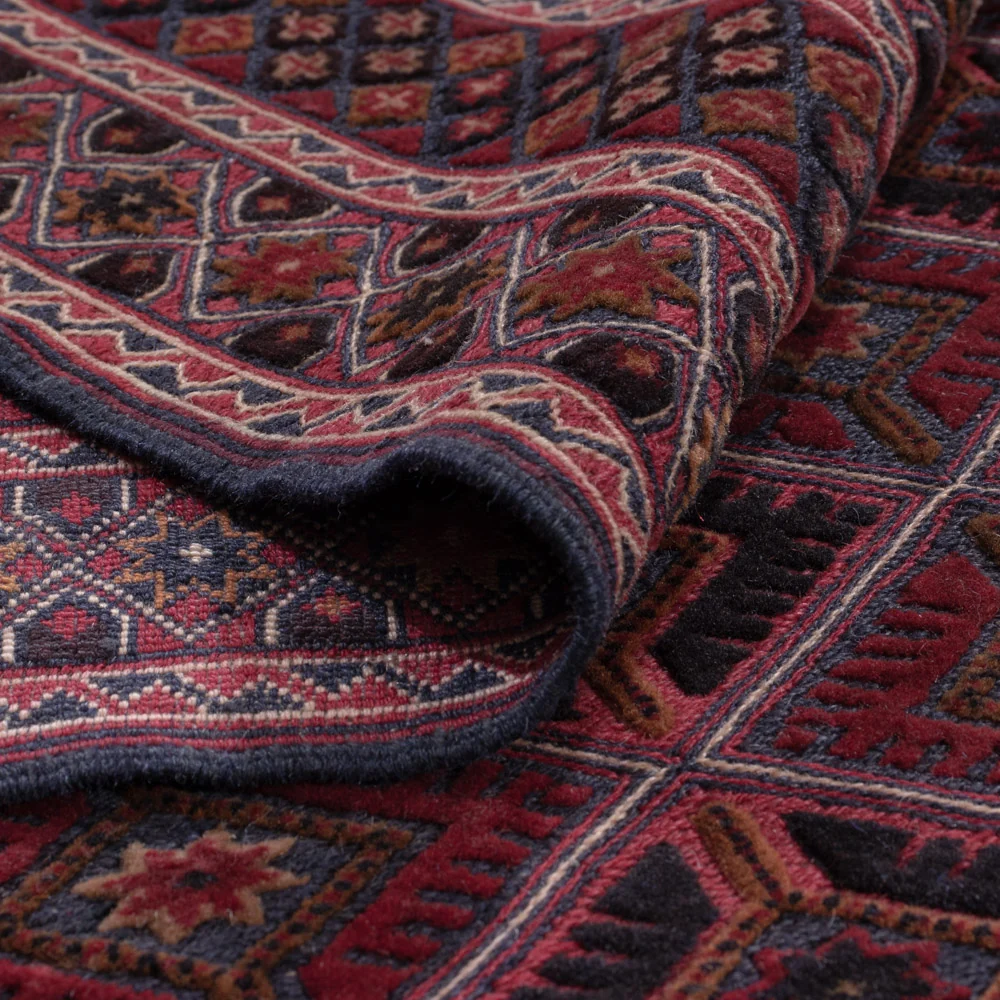 Kelimteppe - Orientalsk - 208 x 159 cm - mørk rød