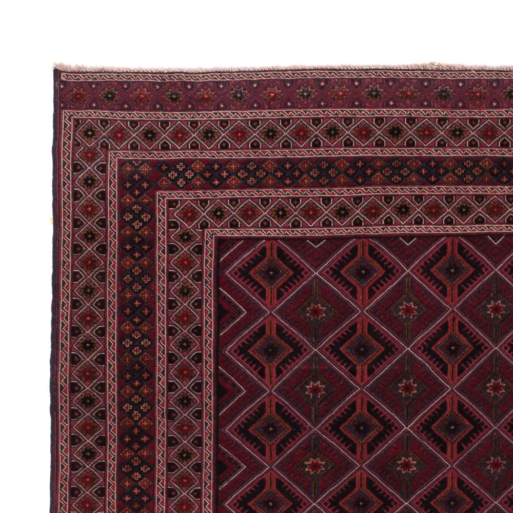 Kelimteppe - Orientalsk - 208 x 159 cm - mørk rød