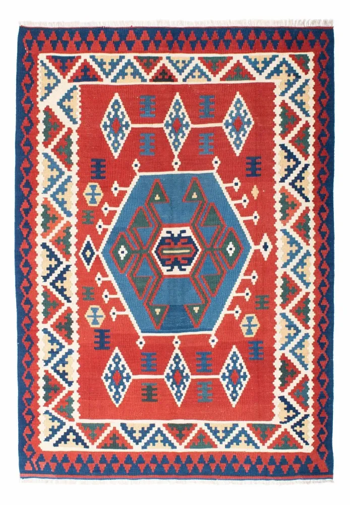 Kelimteppe - Orientalsk - 208 x 160 cm - rød