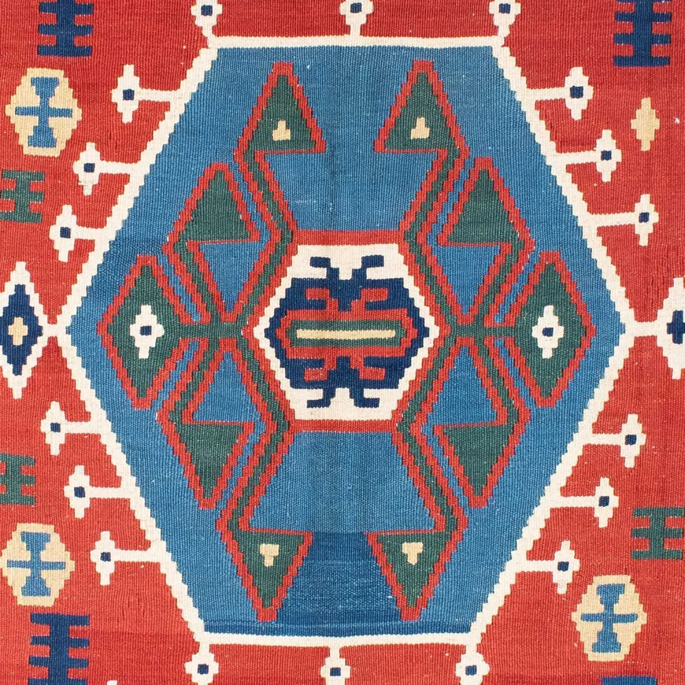 Kelimteppe - Orientalsk - 208 x 160 cm - rød
