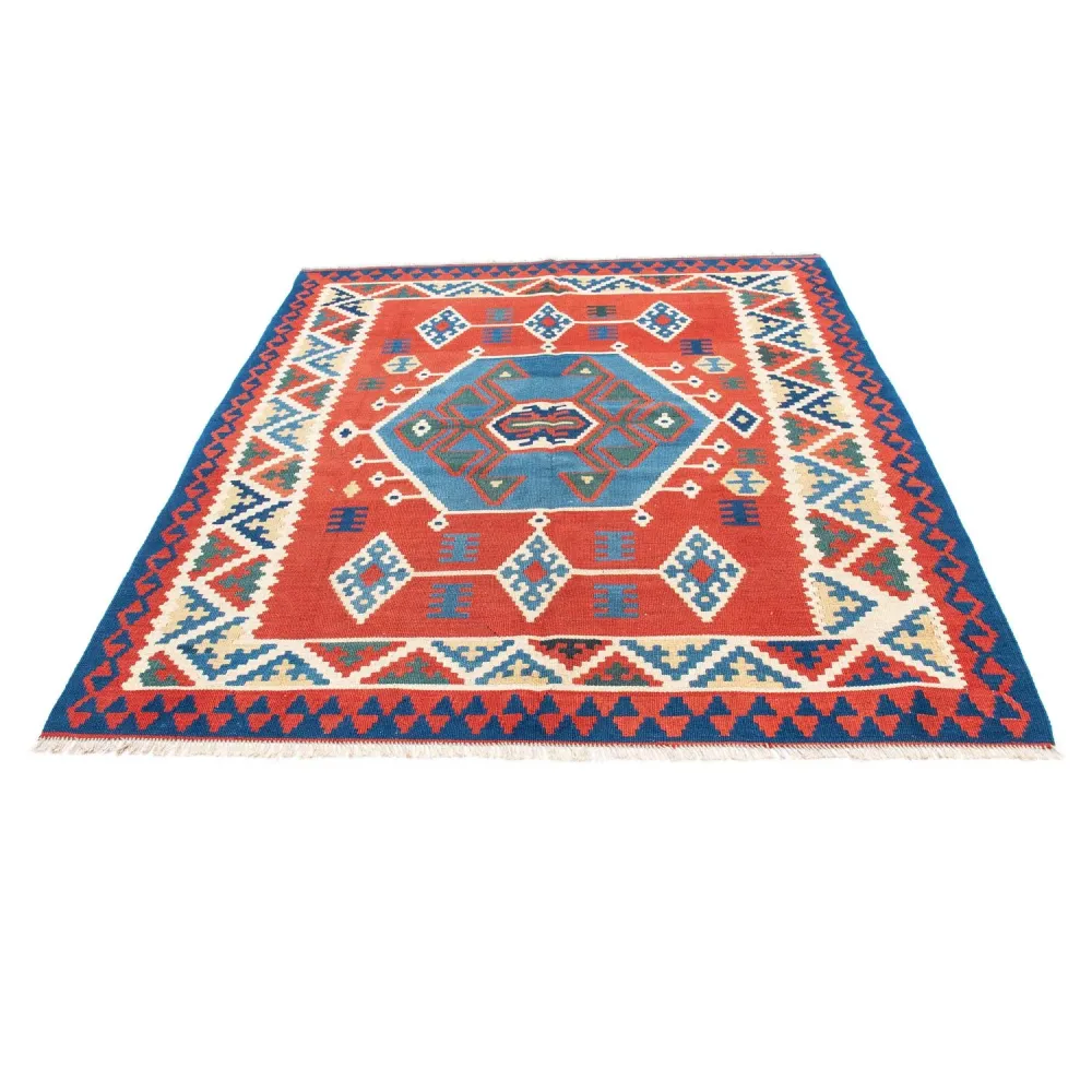 Kelimteppe - Orientalsk - 208 x 160 cm - rød