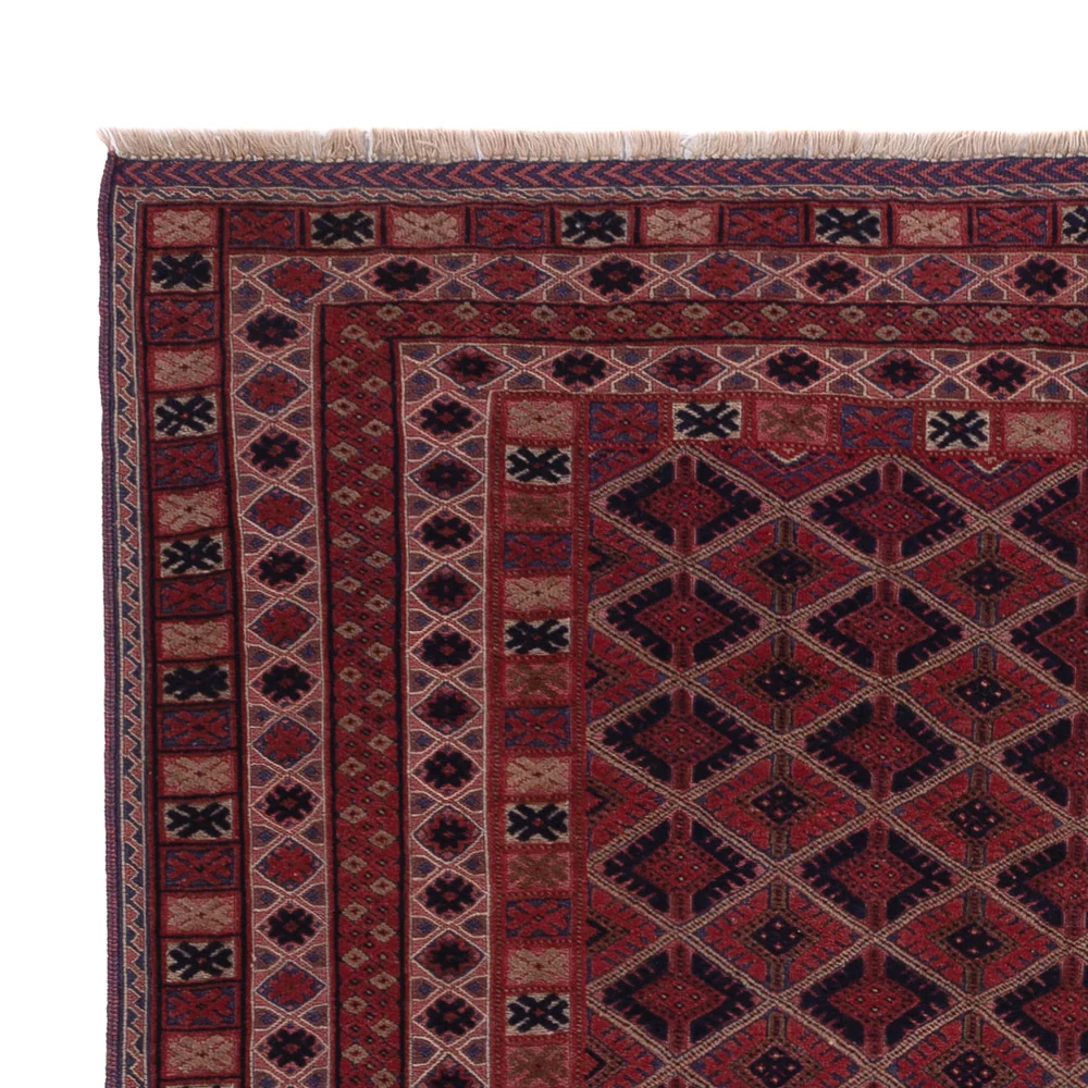 Kelimteppe - Orientalsk - 209 x 151 cm - mørk rød