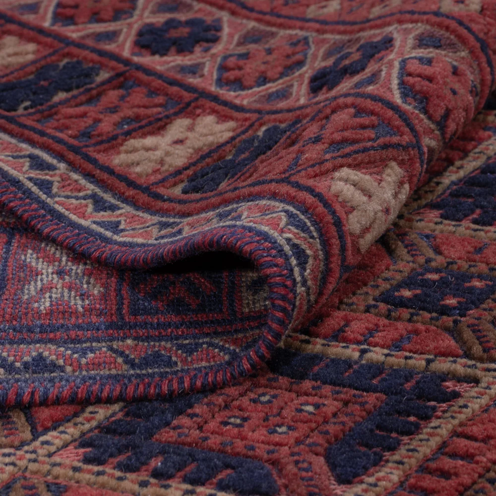 Kelimteppe - Orientalsk - 209 x 151 cm - mørk rød