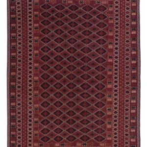 Kelimteppe - Orientalsk - 209 x 151 cm - mørk rød